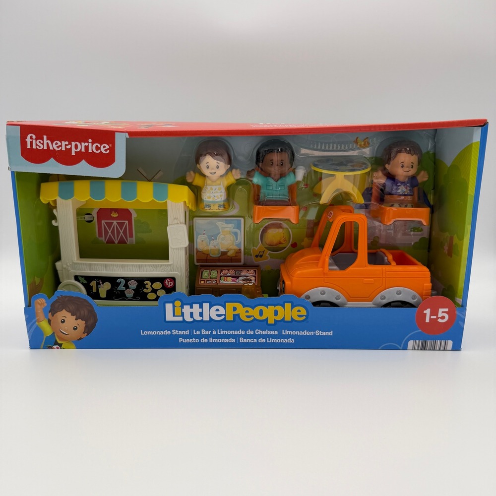 Fisher-Price Little People Lemonade Stand Playset w/ Truck & 3 Figures NEW